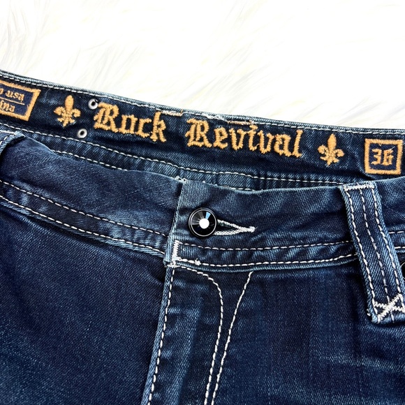 🚫SOLD!👖|•ROCK REVIVAL•| STUNNING Jacklyn Easy Boot Jeans Plus Size 36👖 - Picture 10 of 12